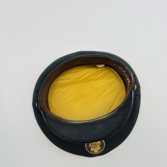 Vintage US Army Hat Cap Fitted Mens 7 3/8 Gray Wool Dress Uniform Military 60s - Picture 6 of 7